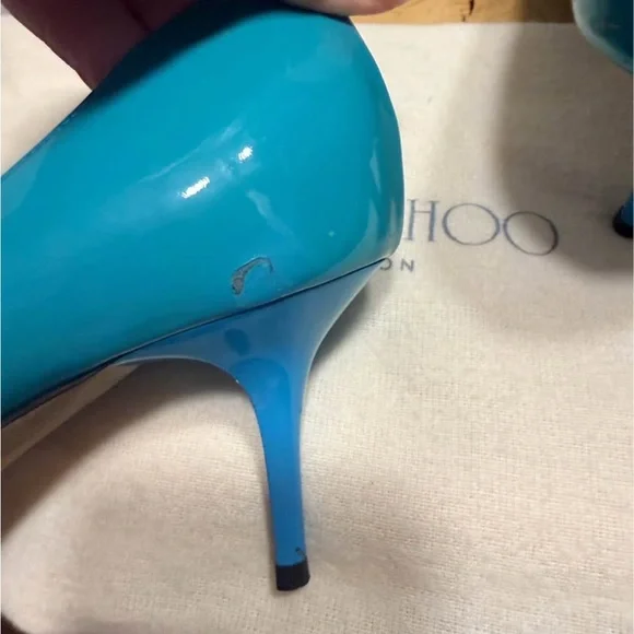 Jimmy Choo Teal Women's Heels - Picture 5 of 6